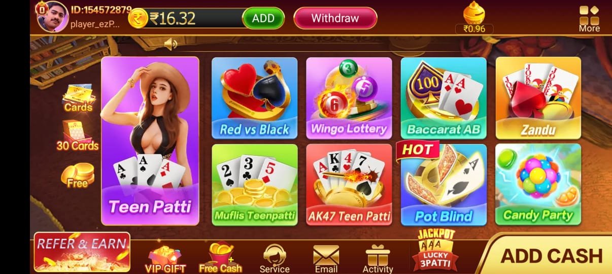 Teen Patti Master Available games